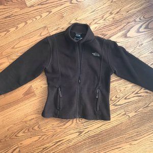Women's North Face brown fleece jacket